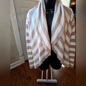 Express cardigan Brown/white striped